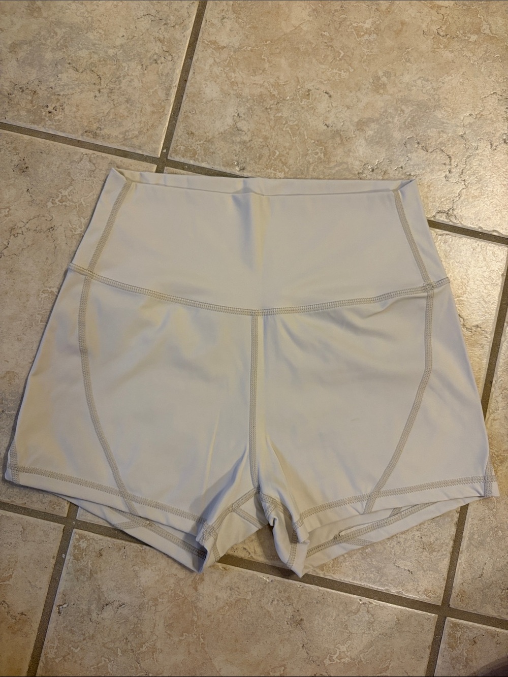 Born Primitive Cream High-Waist Bike Shorts
